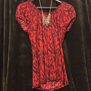 Black and red top